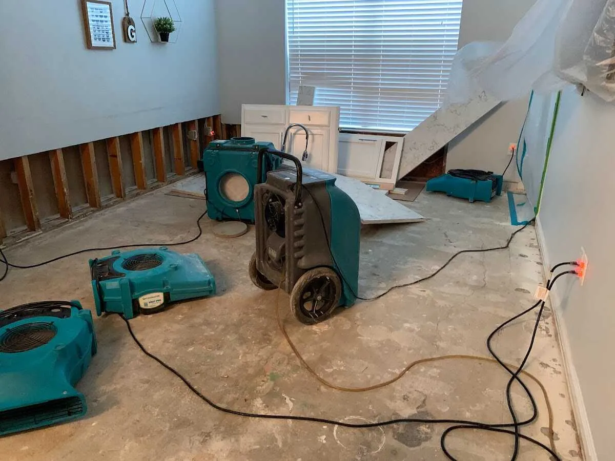 Dehumidifier in flood-cut room for Water Extraction & Removal in Eucalyptus Hills